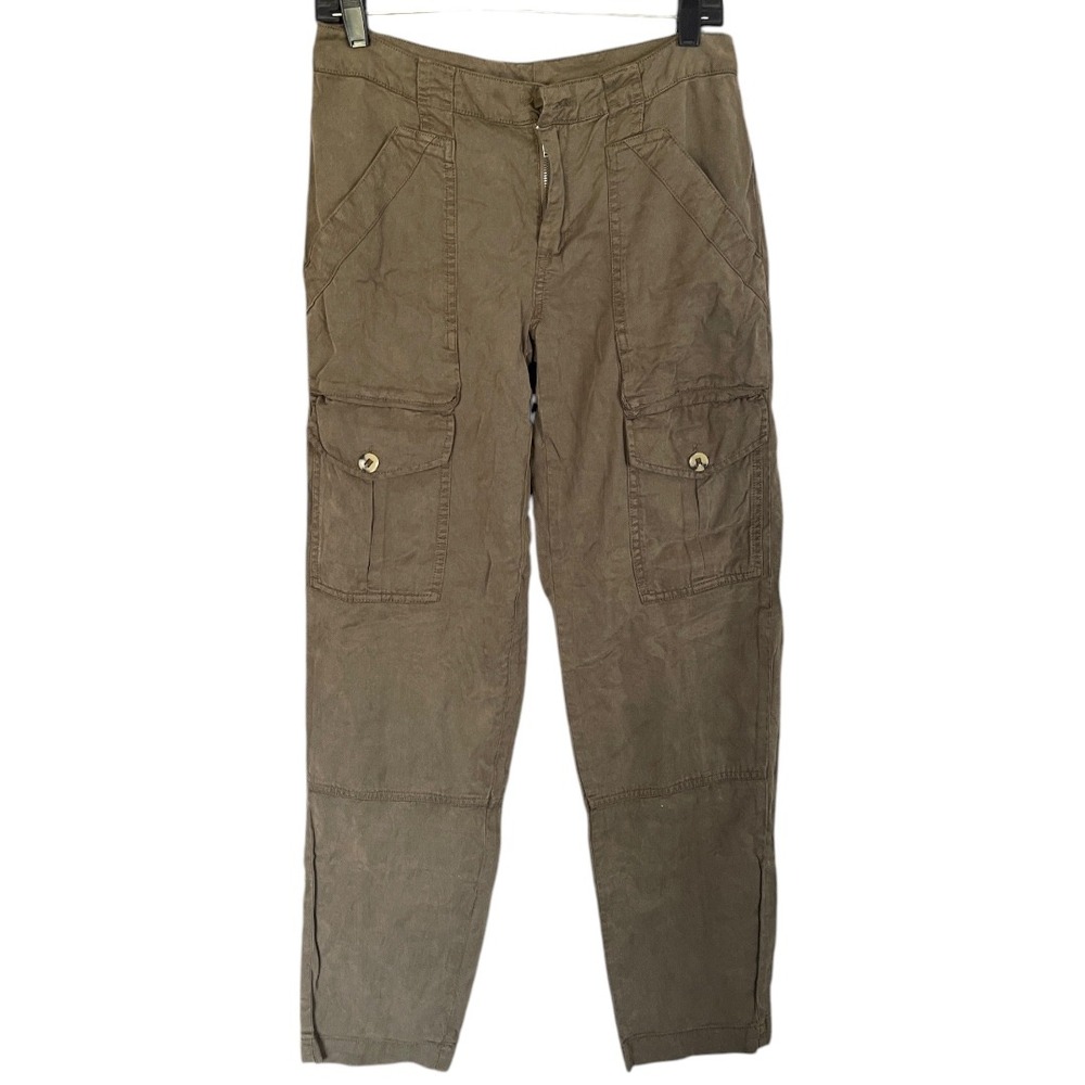 Anthropologie Olive Green Cargo‎ Pants 0